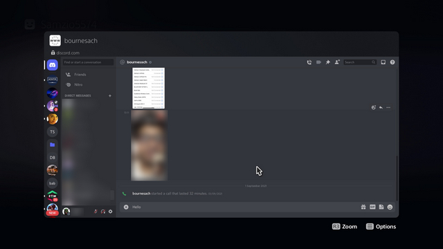 discord chat interface on ps5