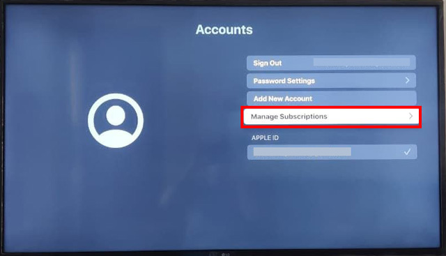 Manage Apple TV+ subscription on a smart TV
