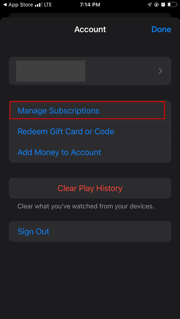manage Apple TV+ subscription on iPhone