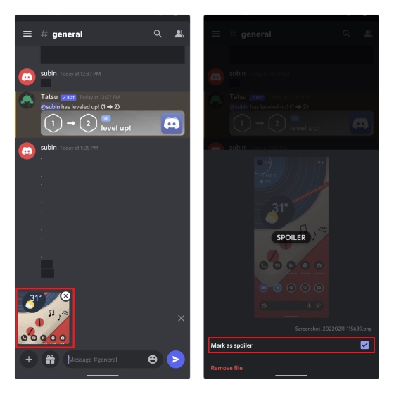 mark as spoiler discord mobile