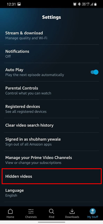 open hidden videos from smartphone application