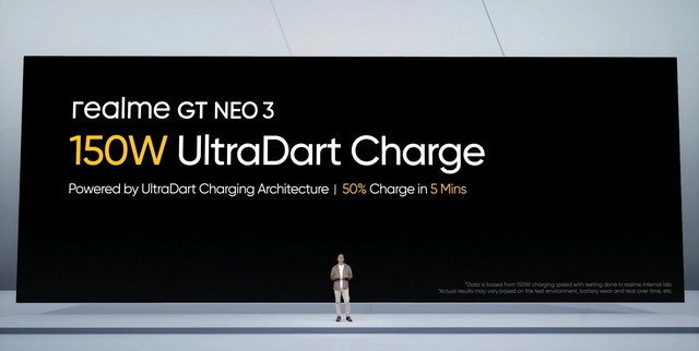 Realme تكشف عن تقنية شحن UltraDart بقوة 150 واط ؛  الظهور لأول مرة مع Realme GT Neo 3