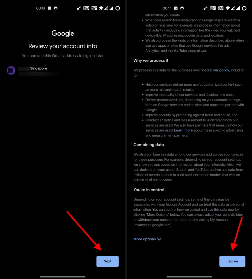 review google account creation process