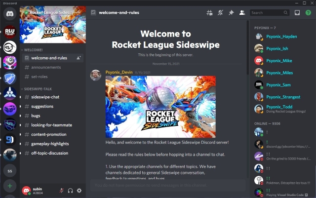 rocket league sideswipe discord