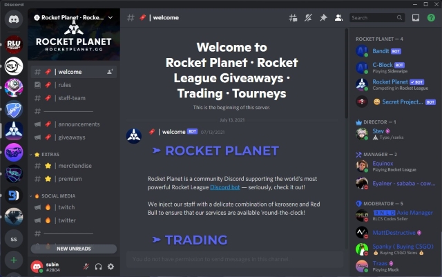 rocket league discord trading servers
