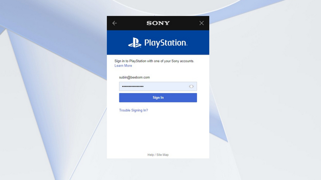 sign in psn account