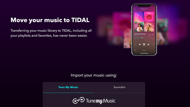 transfer Spotify playlists to tidal