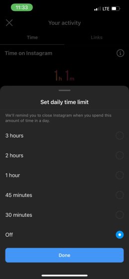 new daily time limits on instagram