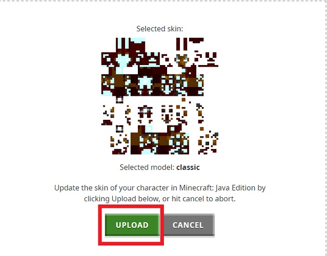 upload skin for java online