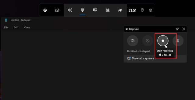 قم بتسجيل الشاشة على Windows 11 باستخدام Xbox Game Bar
