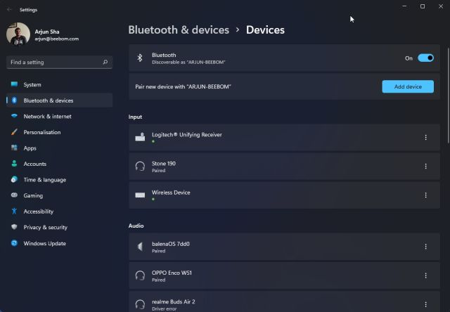 قم بتشغيل Bluetooth على Windows 11 (2022)