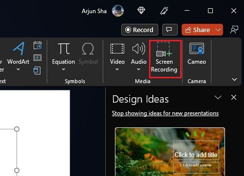 Record the Screen on Windows 11 with Microsoft PowerPoint