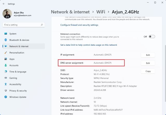 8. Check DNS and Proxy Settings