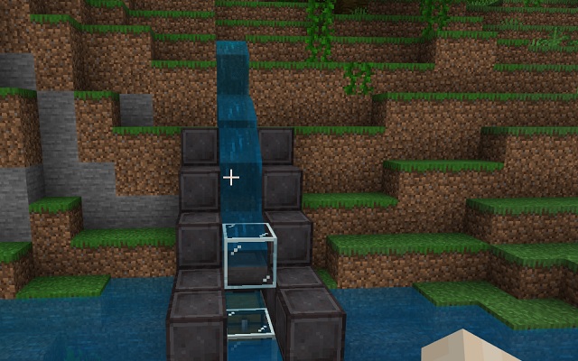 Minecraft中的一個簡單的水流系統