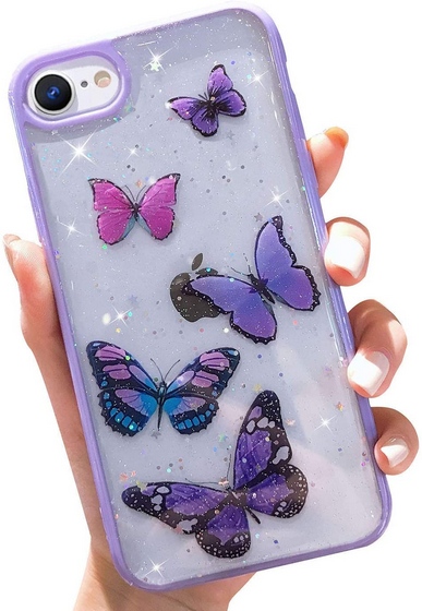 Butterfly Bling Clear Case