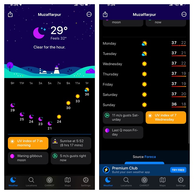 Carrot Weather