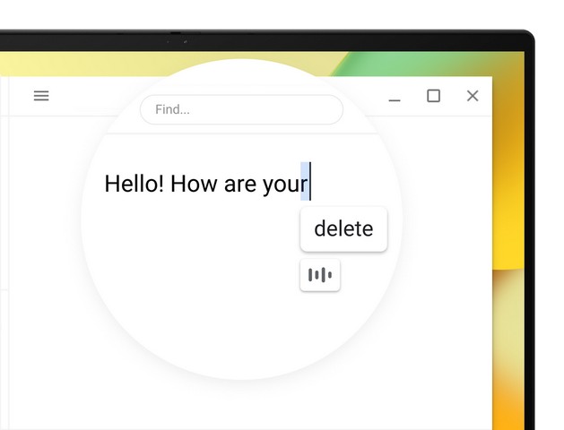 chrome os 100 edit text with voice feature