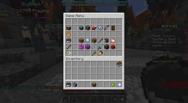 Compass for Game Selection on Minecraft Hypixel