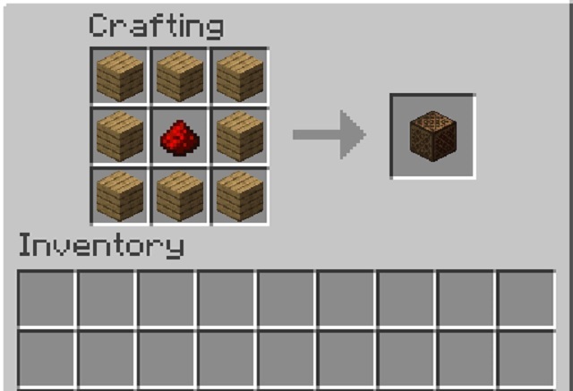 Crafting Recipe Note Block