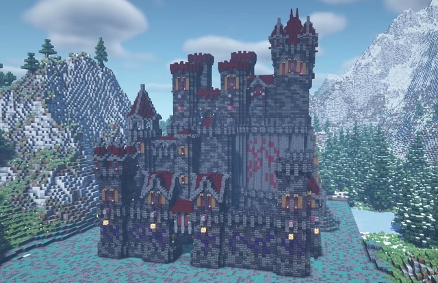 Big, cool minecraft fortress