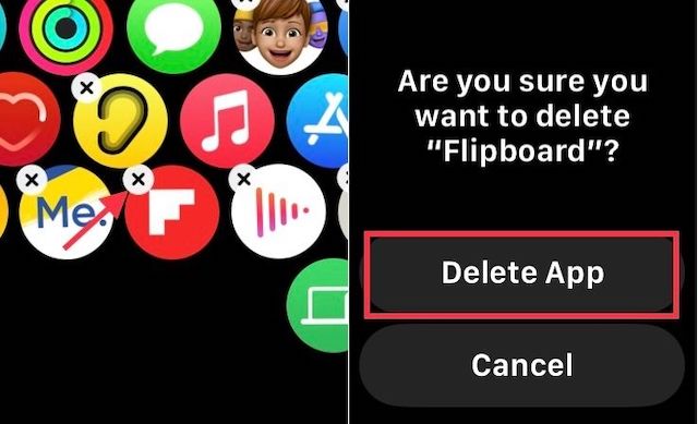 Delete app on Apple Watch