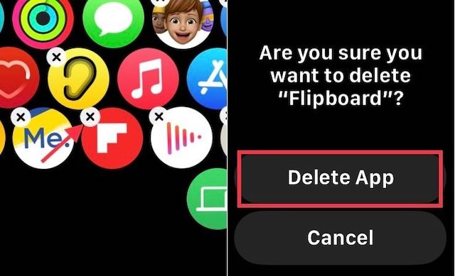 Löschen Sie Die App Auf Der Apple Watch