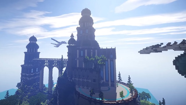 Castillo de dragón en Minecraft