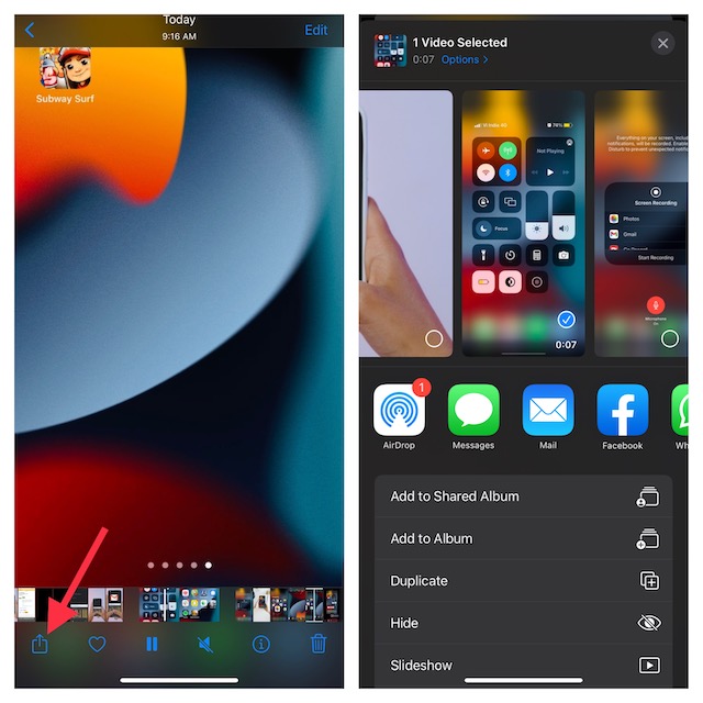 Edit and Share Screen Recording on iPhone and iPad
