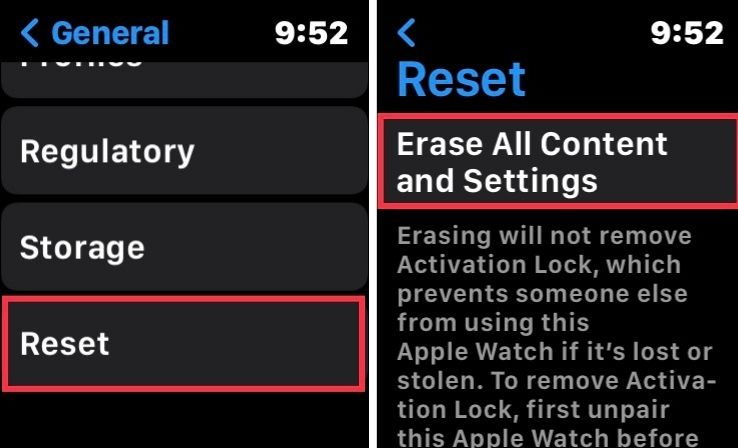 Erase All Content And Settings On Apple Watch