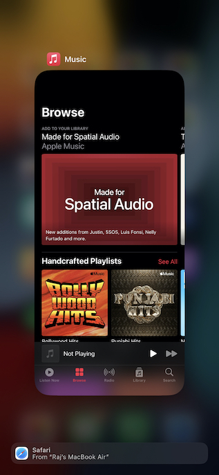 Erzwingen Sie das Beenden der Musik-App auf dem iPhone