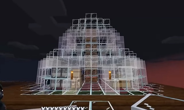 Castillo de vidrio en Minecraft
