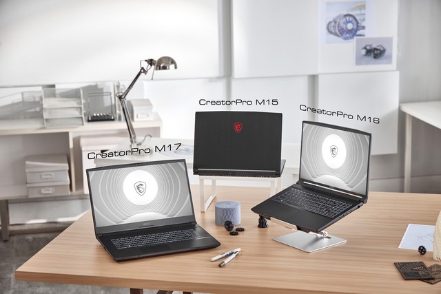 MSI CreatorPro M15, M16, and M17 launched