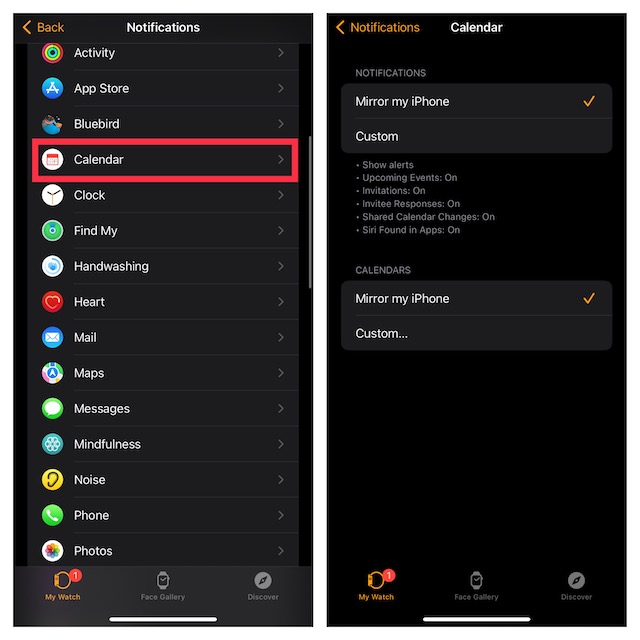 Notifications Miroir Sur Apple Watch