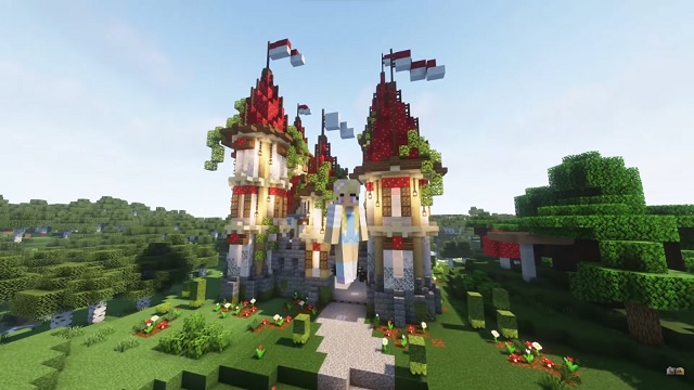 Грибной замок - Идеи замка в Minecraft