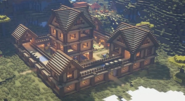 Castillo de roble en Minecraft