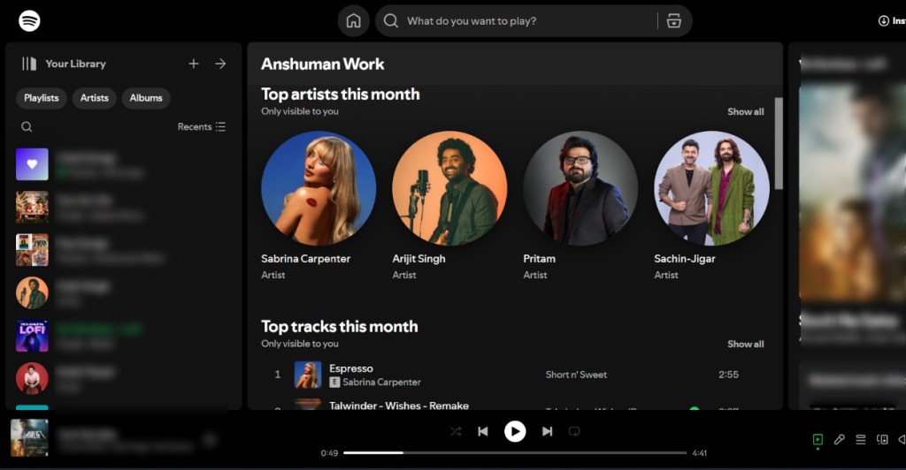 Spotify Desktop Stats