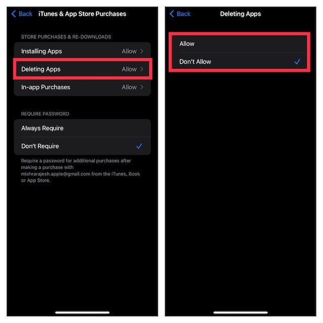 منع أي شخص من حذف التطبيق على iOS