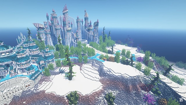 Underwater Minecraft Castle