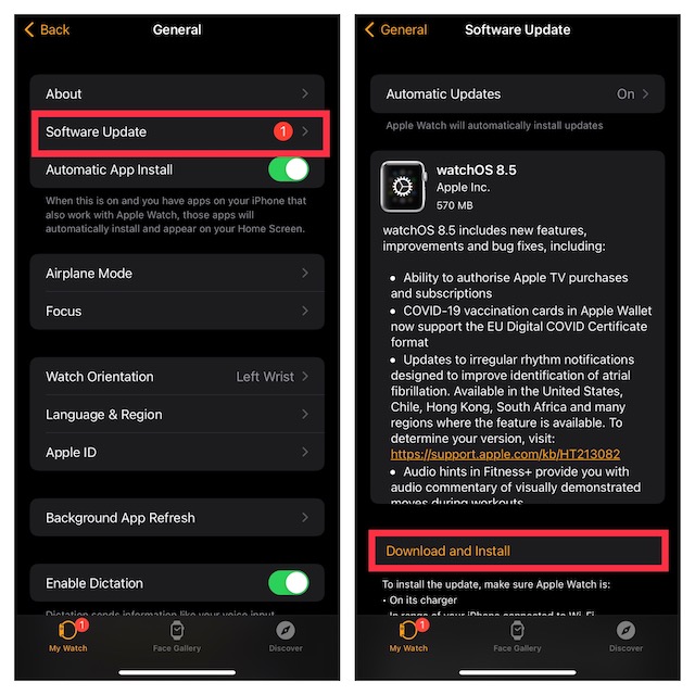 Update watchOS Using Your Paired iPhone