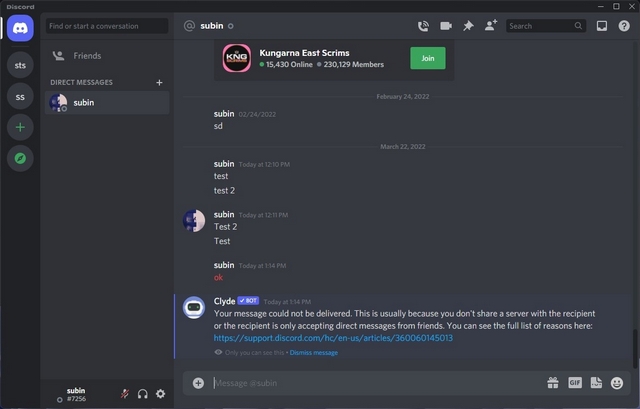 clyde bot message warning discord