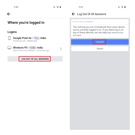 How to log out of facebook on all devices in 2022 guide beebom
