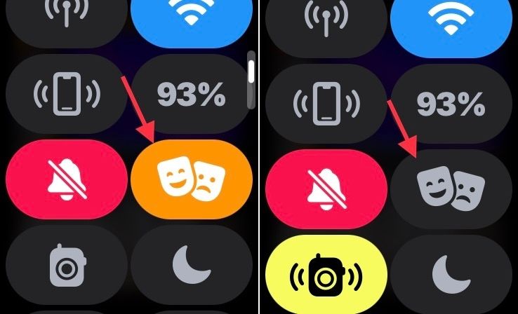 disable theater mode on Apple Watch