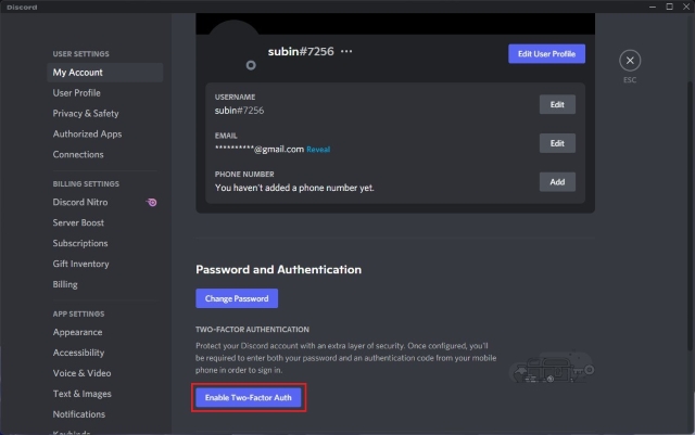 How to Enable or Disable Two-Factor Authentication (2FA) on Discord ...