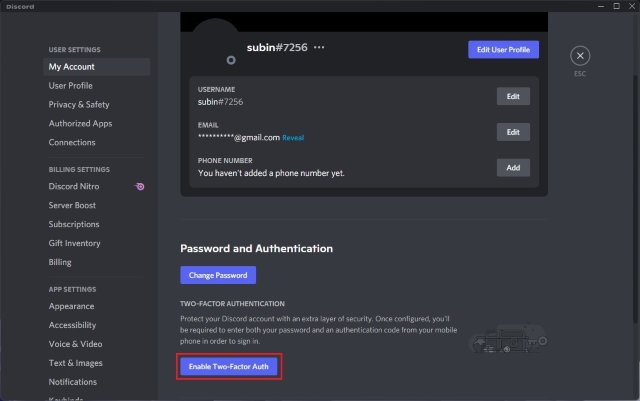 Discord developer portal does not require 2FA for adding team