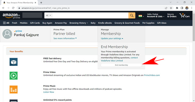 end prime video membership