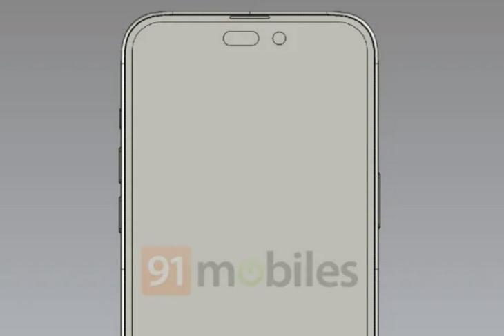 iPhone 14 pro hole pill display renders leaked