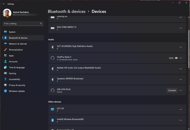 list of paired bluetooth devices - windows 11
