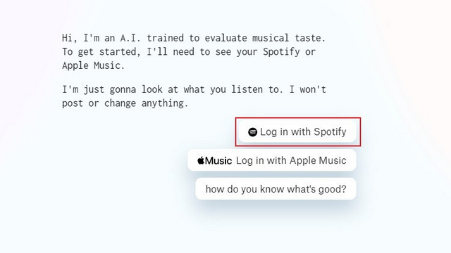 log in with spotify account