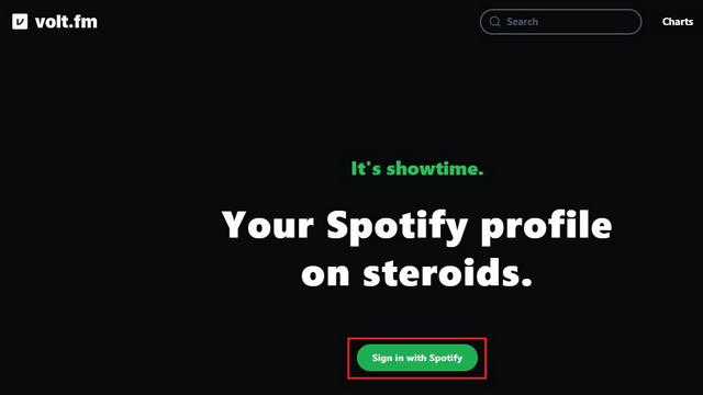 تسجيل الدخول باستخدام Spotify volt.fm