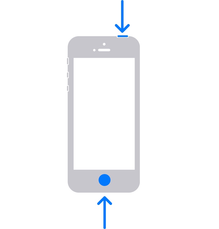 take a screenshot on iPhone models with Touch ID and top button